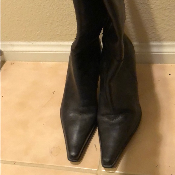 LUISA D’ORIO Italian Leather High Heel Tall Boot - Picture 6 of 9